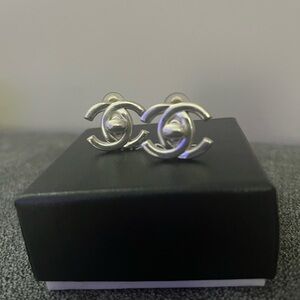 Chanel silver turnlock  Earrings